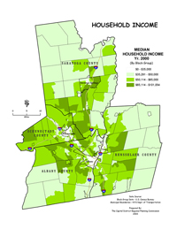 2000 Median Household Income Map